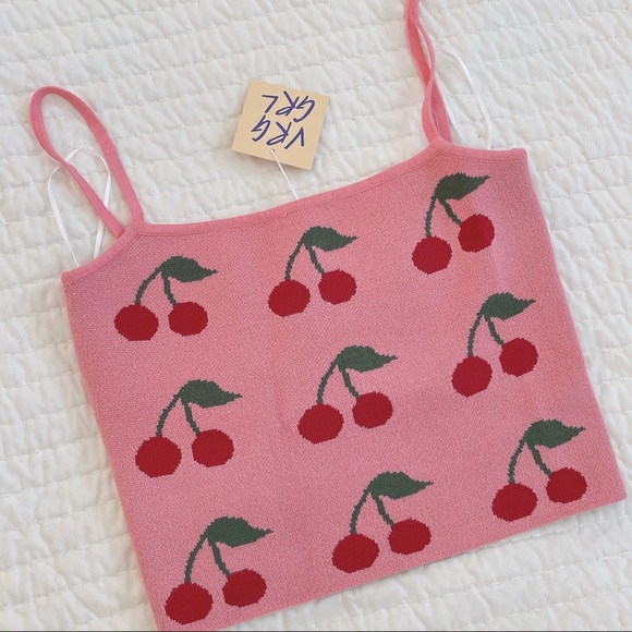 Verge Girl Tops - BNWT VRG GRL Centre Stage Knit Top // Pink